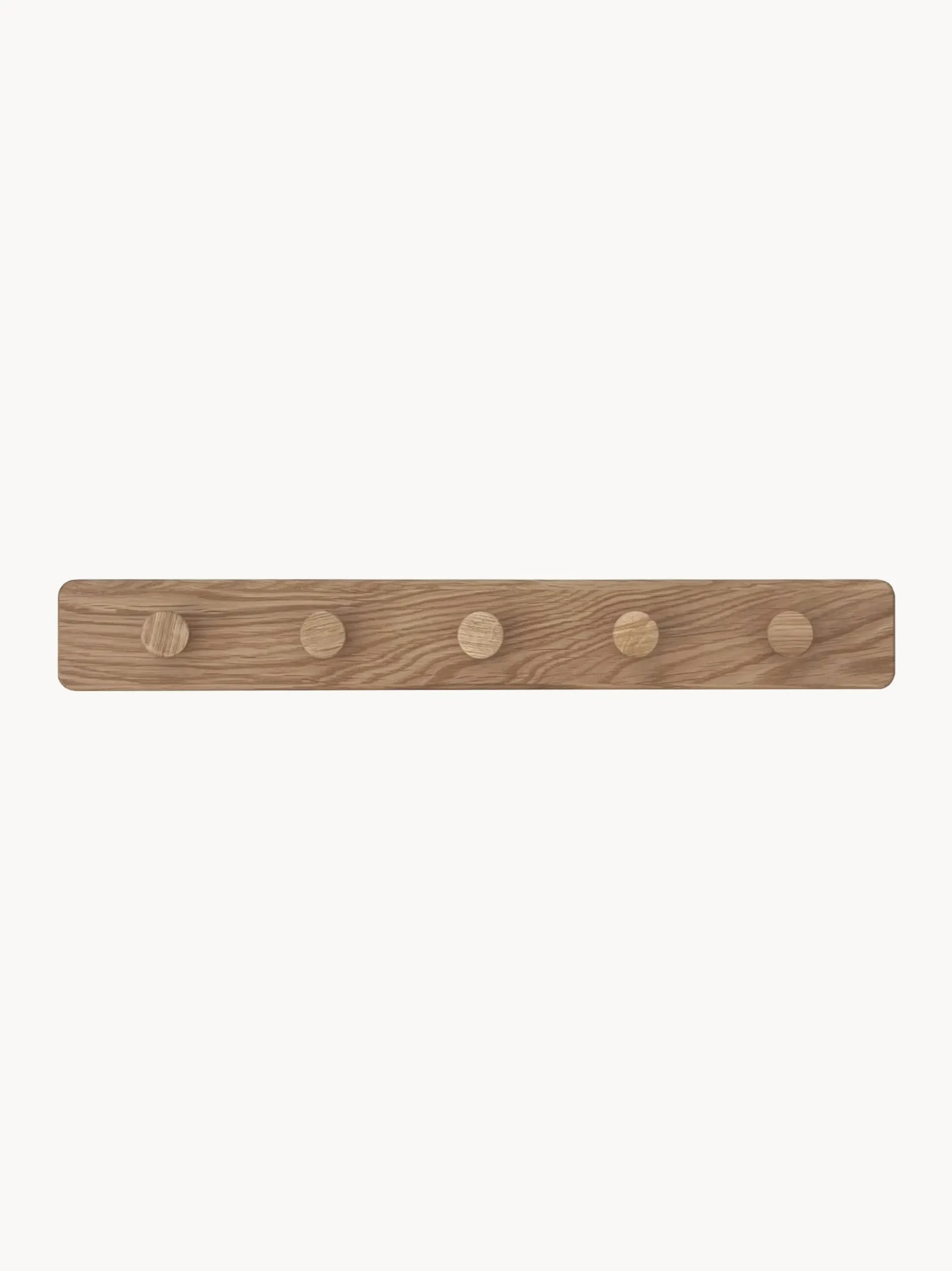 Appendiabiti da parete in legno di quercia fatto a mano Nature
