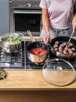Batteria di pentole con rivestimento antiaderente KitchenAid, set da 7