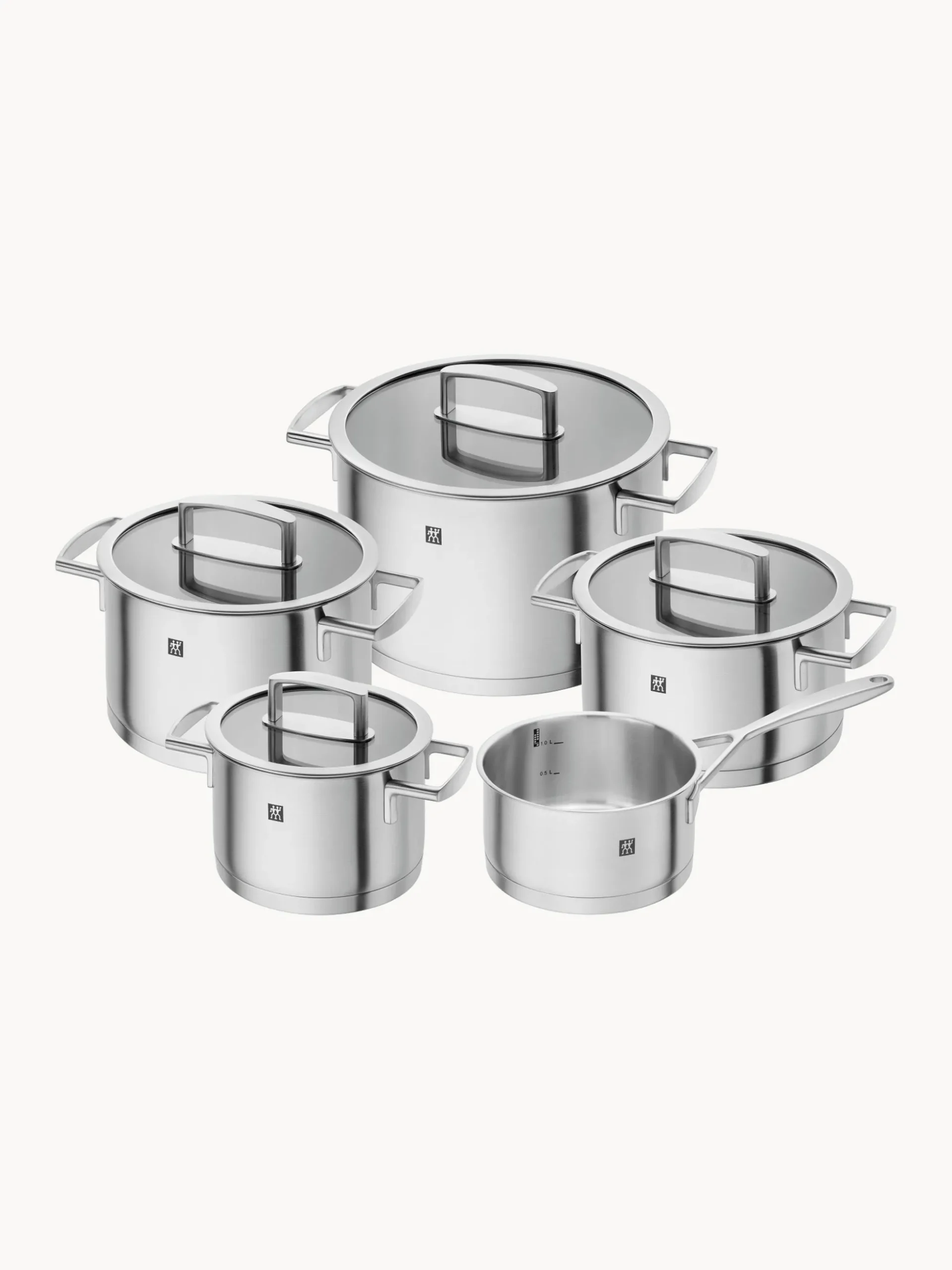 Batteria di pentole in acciaio inossidabile Vitality, set da 5