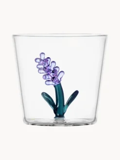 Bicchiere fatto a mano in vetro borosilicato Botanica
