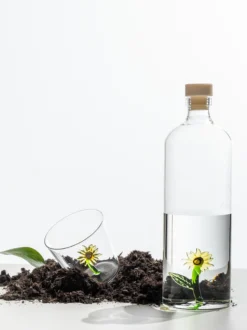 Bicchiere fatto a mano in vetro borosilicato Botanica