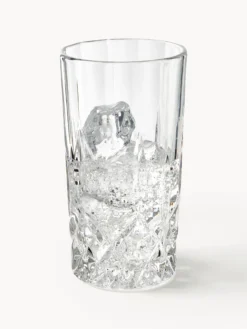 Bicchieri da long drink con motivo a rilievo George, set da 4