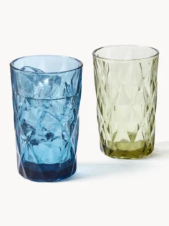 Bicchieri da long drink con motivo strutturato Colorado, set da 4