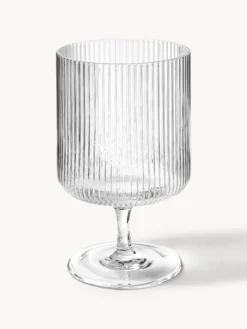 Bicchieri da vino in vetro soffiato con scanalatura in rilievo Ripple 2 pz