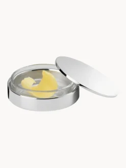 Burriera in vetro soffiato e argento placcato Giacomo