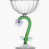 Calice champagne in vetro borosilicato fatto a mano Botanica