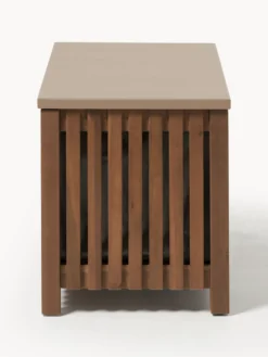 Cassapanca da giardino in legno di acacia con rivestimento Arkin, larg. 80 cm