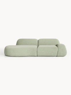 Chaise componibile 3 posti in bouclé Wolke