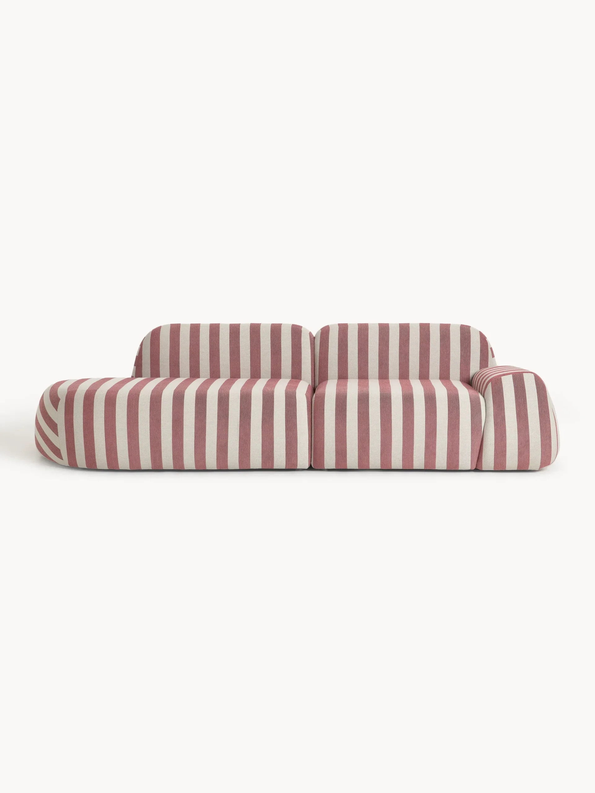 Chaise longue componibile 3 posti a righe Wolke