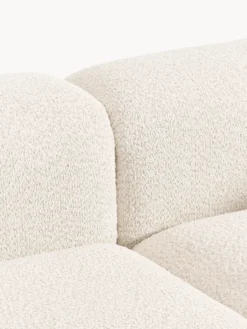 Chaise lounge componibile in teddy bouclé con poggiapiedi (sinistra/destra) Natalie