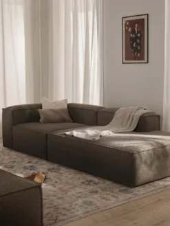 Chaise lounge componibile in bouclé Lennon