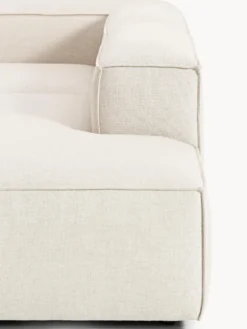 Chaise lounge componibile in misto lino Lennon