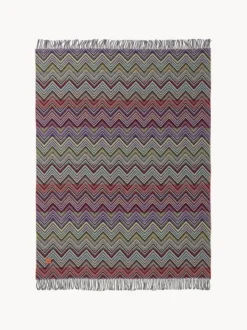 Coperta in lana con frange Perseo