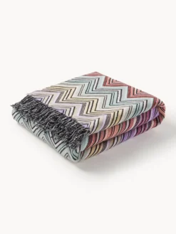 Coperta in lana con frange Perseo