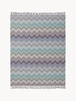 Coperta in lana con frange Perseo
