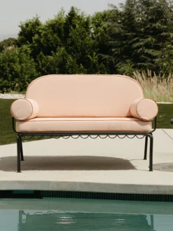 Copertura per divano a righe Al Fresco, set da 4