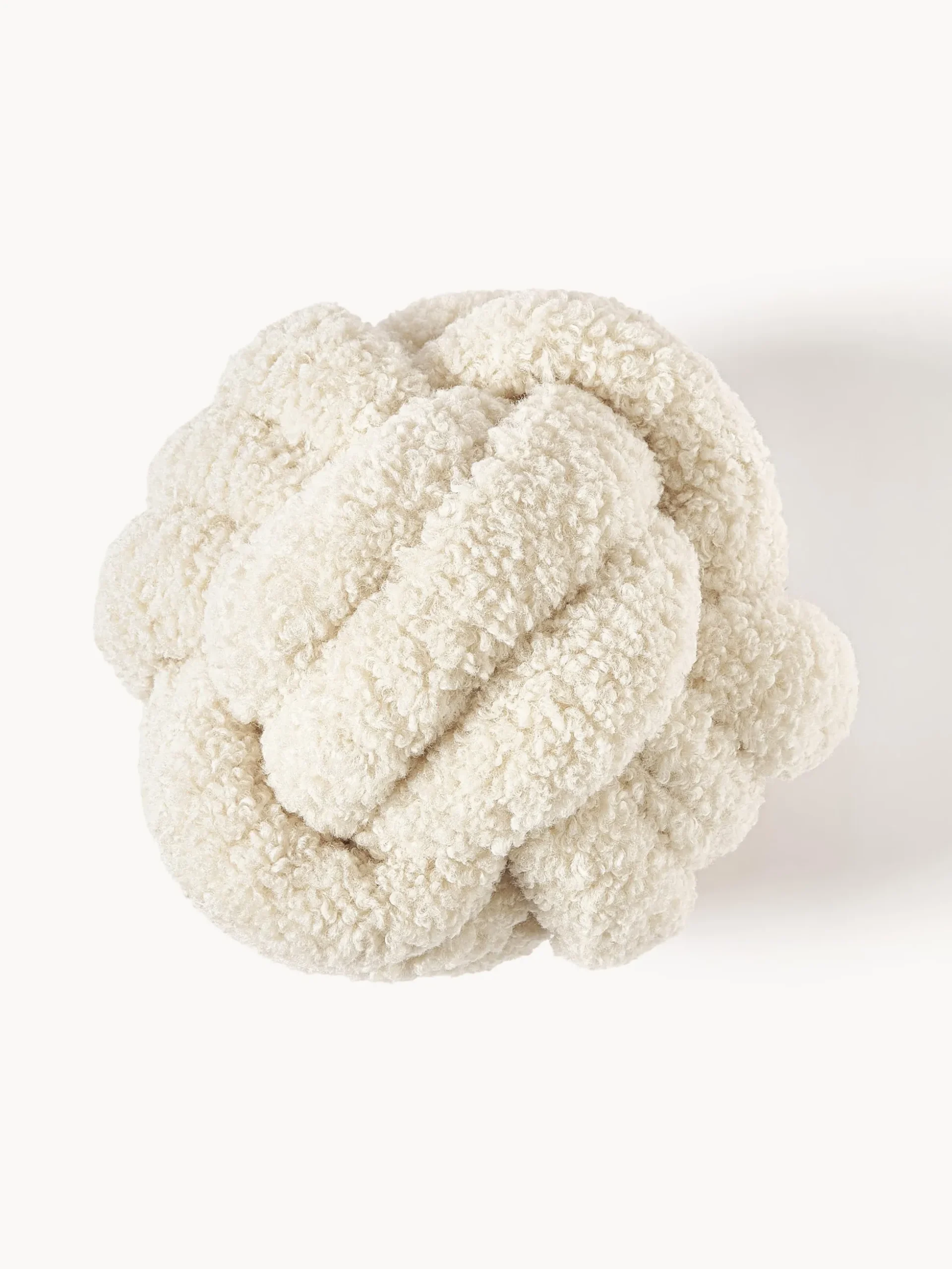 Cuscino annodato in tessuto teddy Dotty