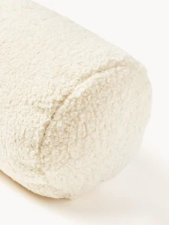Cuscino cilindrico per divano in teddy Sofia