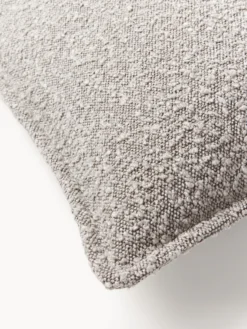 Cuscino decorativo grande in bouclé Lennon, 60 x 60 cm