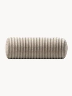 Cuscino per divano in velluto a coste Vetsak, Ø 16 x L 40 cm