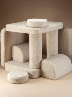 Divanetto da gioco componibile per bambini in teddy fatto a mano Sugar