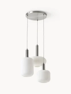 Lampada a sospensione cluster in vetro opale Candela