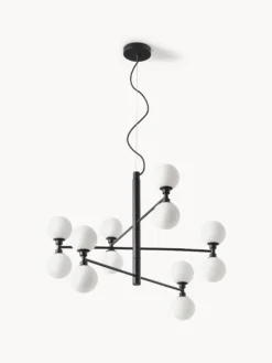 Lampada a sospensione grande con sfere in vetro opale Grover