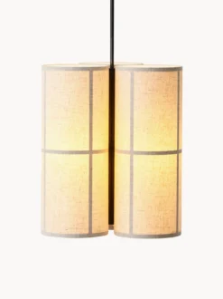 Lampada a sospensione in lino artigianale Hashira