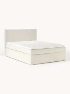 Letto boxspring bianco a molle Eliza