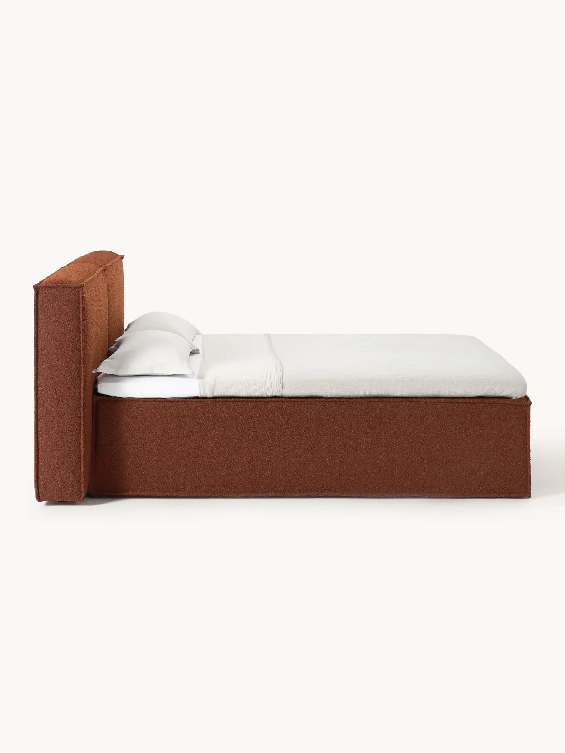 Letto boxspring in bouclé Lennon