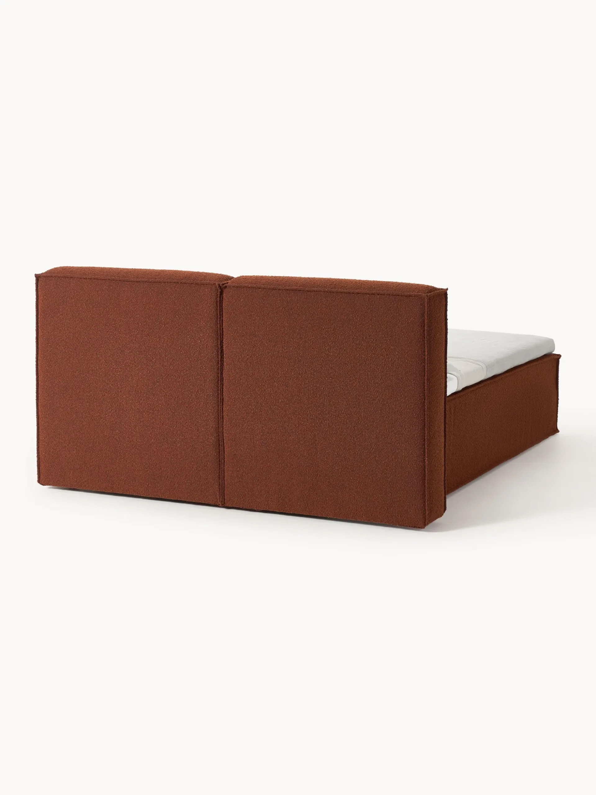 Letto boxspring in bouclé Lennon