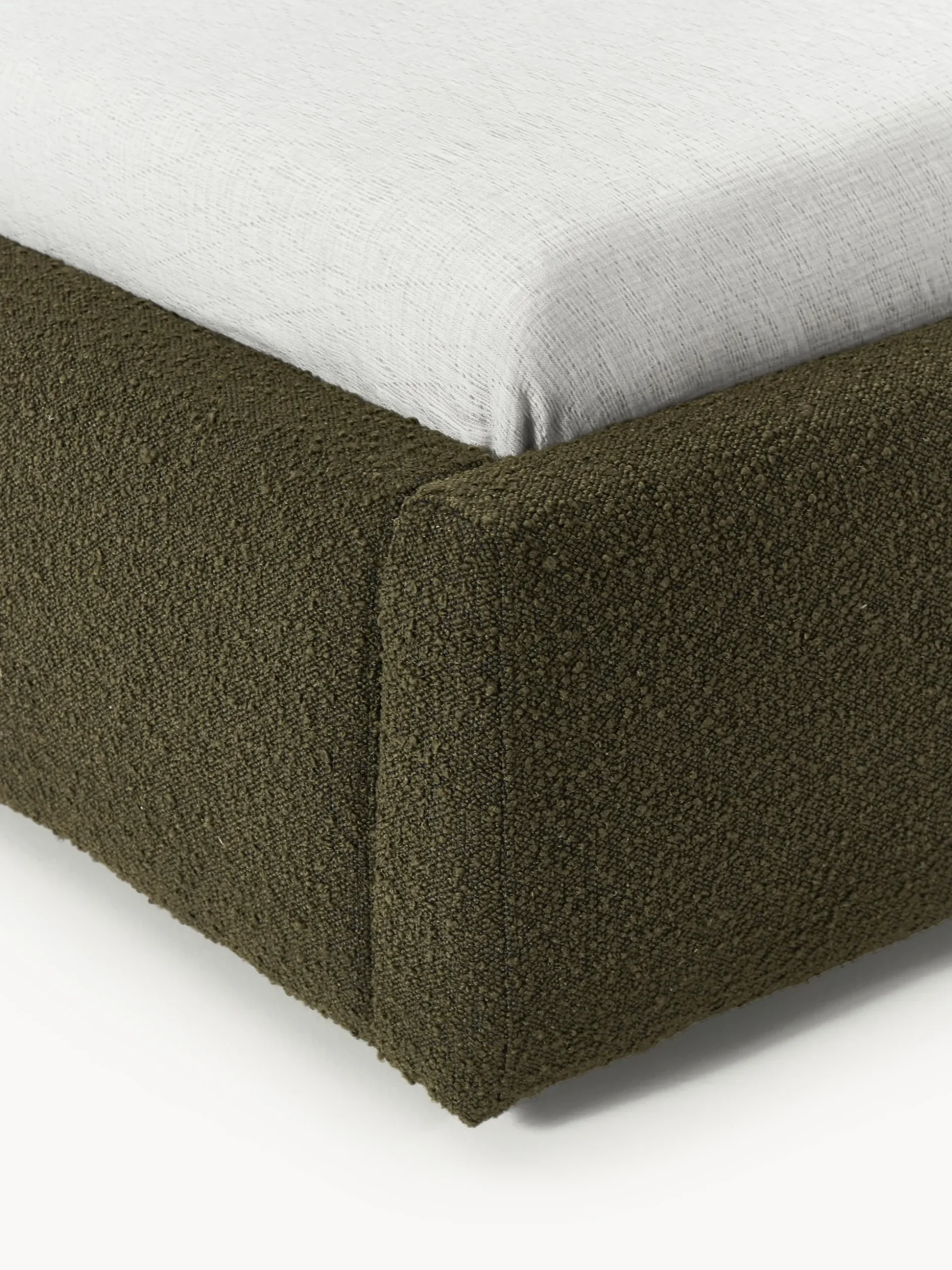 Letto singolo in bouclé con contenitore Cloud