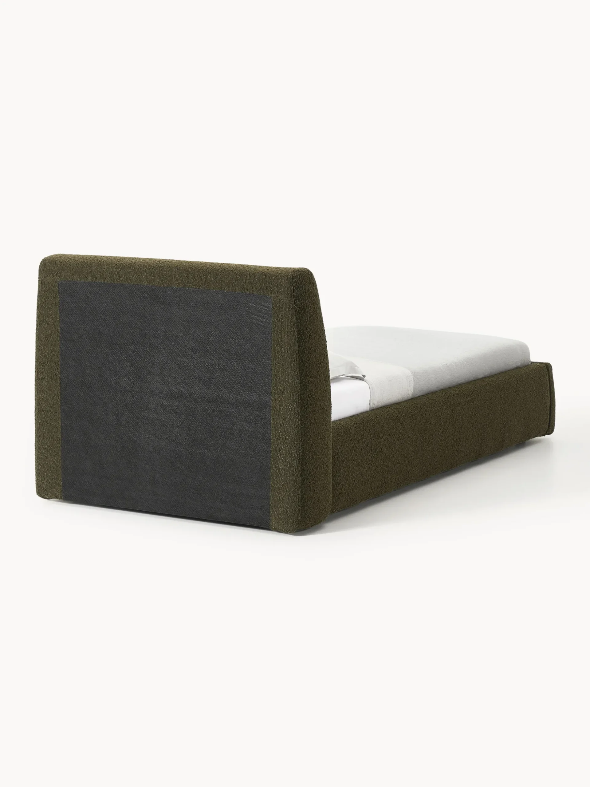Letto singolo in bouclé con contenitore Cloud