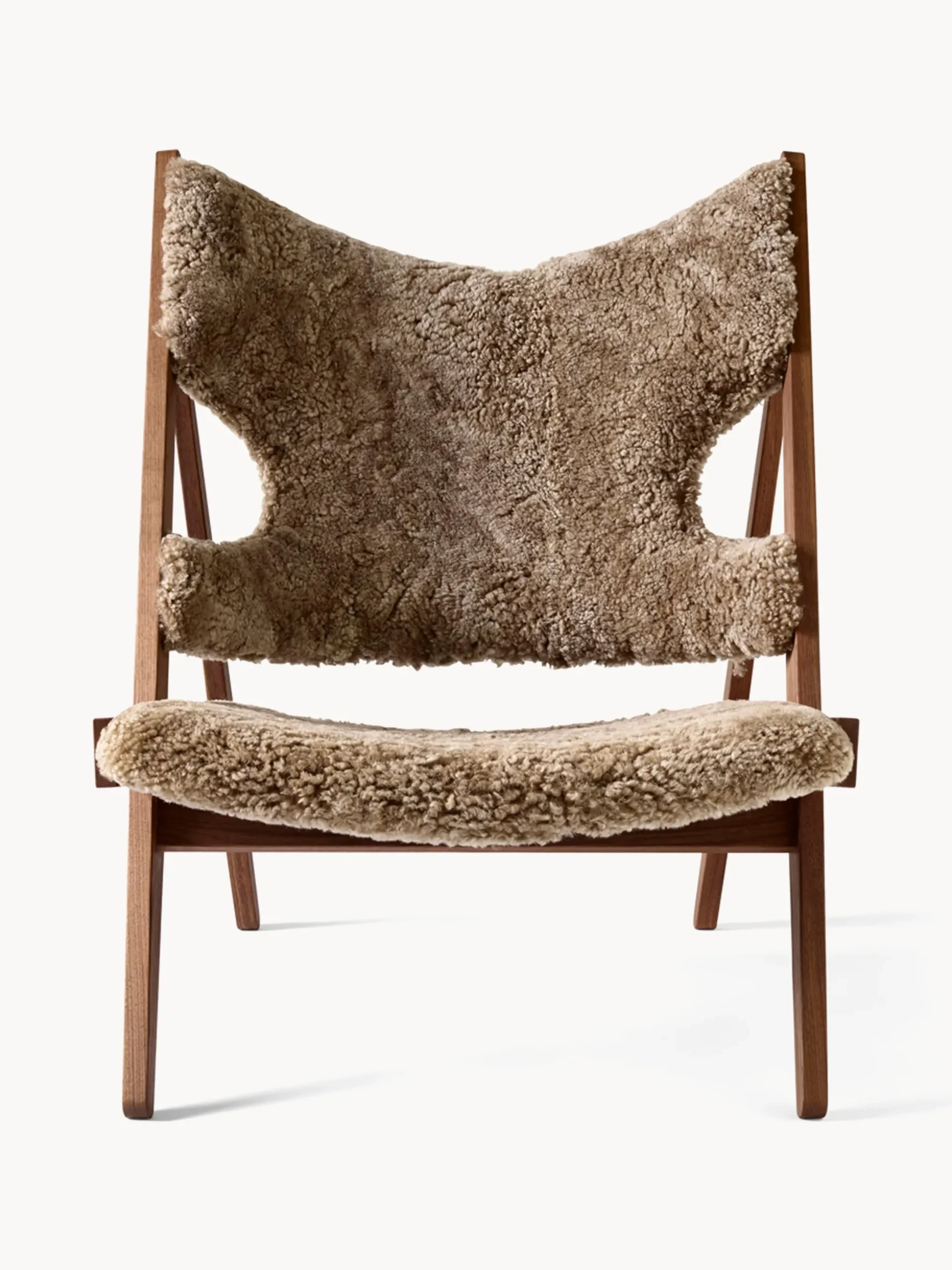 Poltrona lounge in pelle di pecora Knitting
