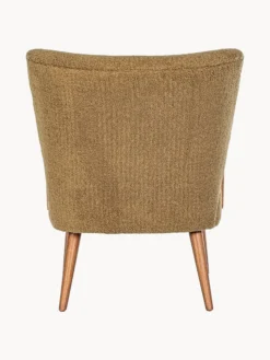 Poltrona lounge in teddy con braccioli Moritz
