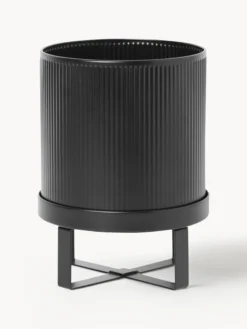 Portavaso con superficie millerighe Bau, alt. 24 cm