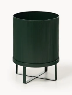 Portavaso con superficie millerighe Bau, alt. 38 cm