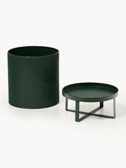 Portavaso con superficie millerighe Bau, alt. 38 cm
