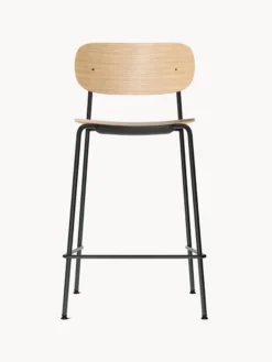 Sedia alta in metallo e legno Co