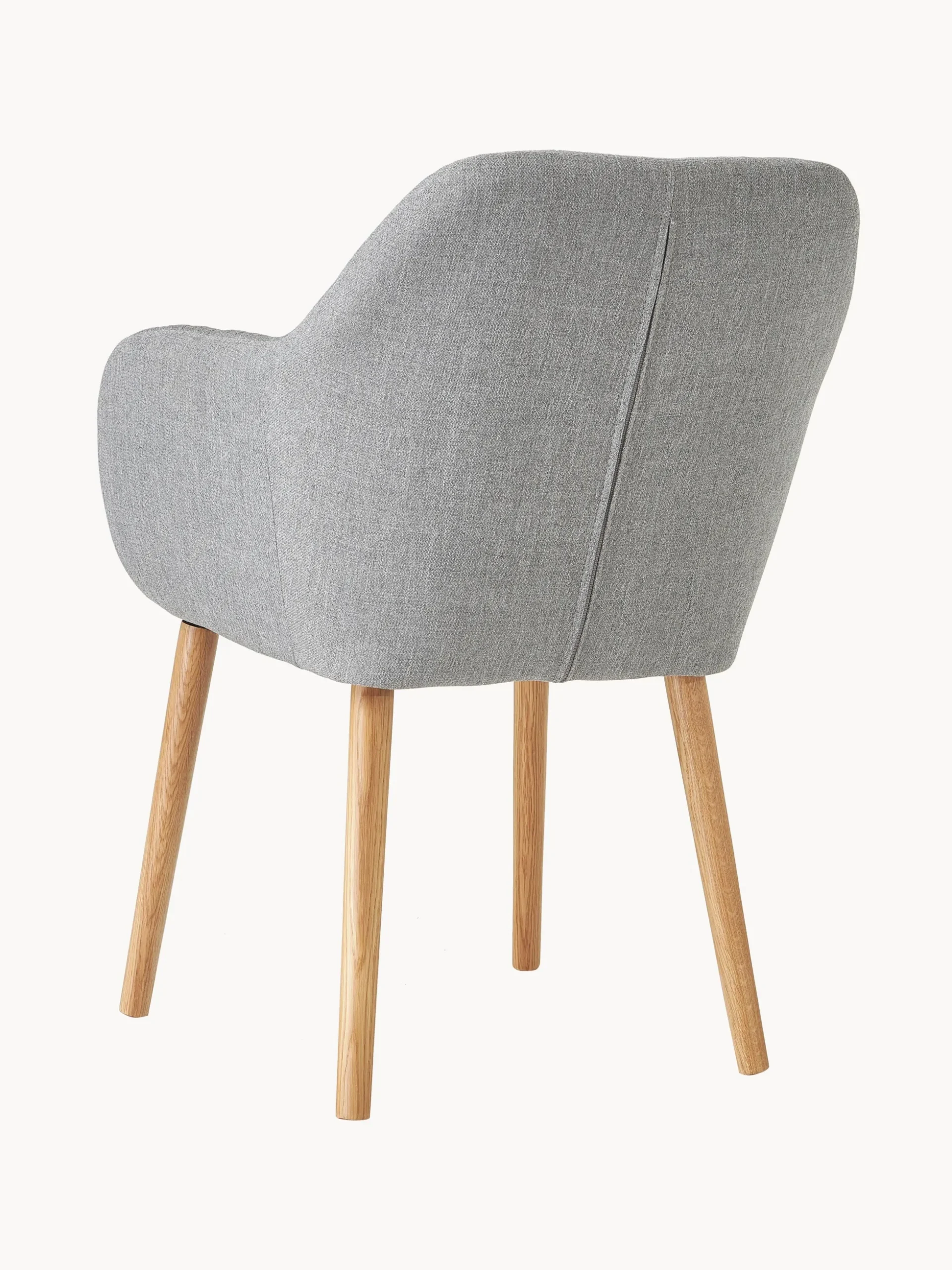 Sedia con braccioli e gambe in legno Emilia
