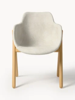 Sedia con braccioli imbottita Carmi