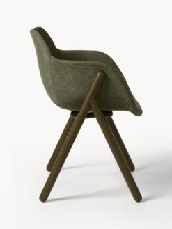 Sedia con braccioli imbottita Carmi