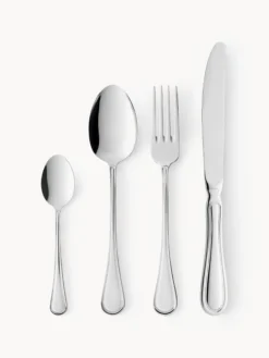 Servizio di posate altamente lucidate con manici martellati Oxford, 4 persone (16 pz)