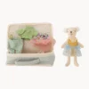 Set bambola con borsa e accessori Lara 6 pz