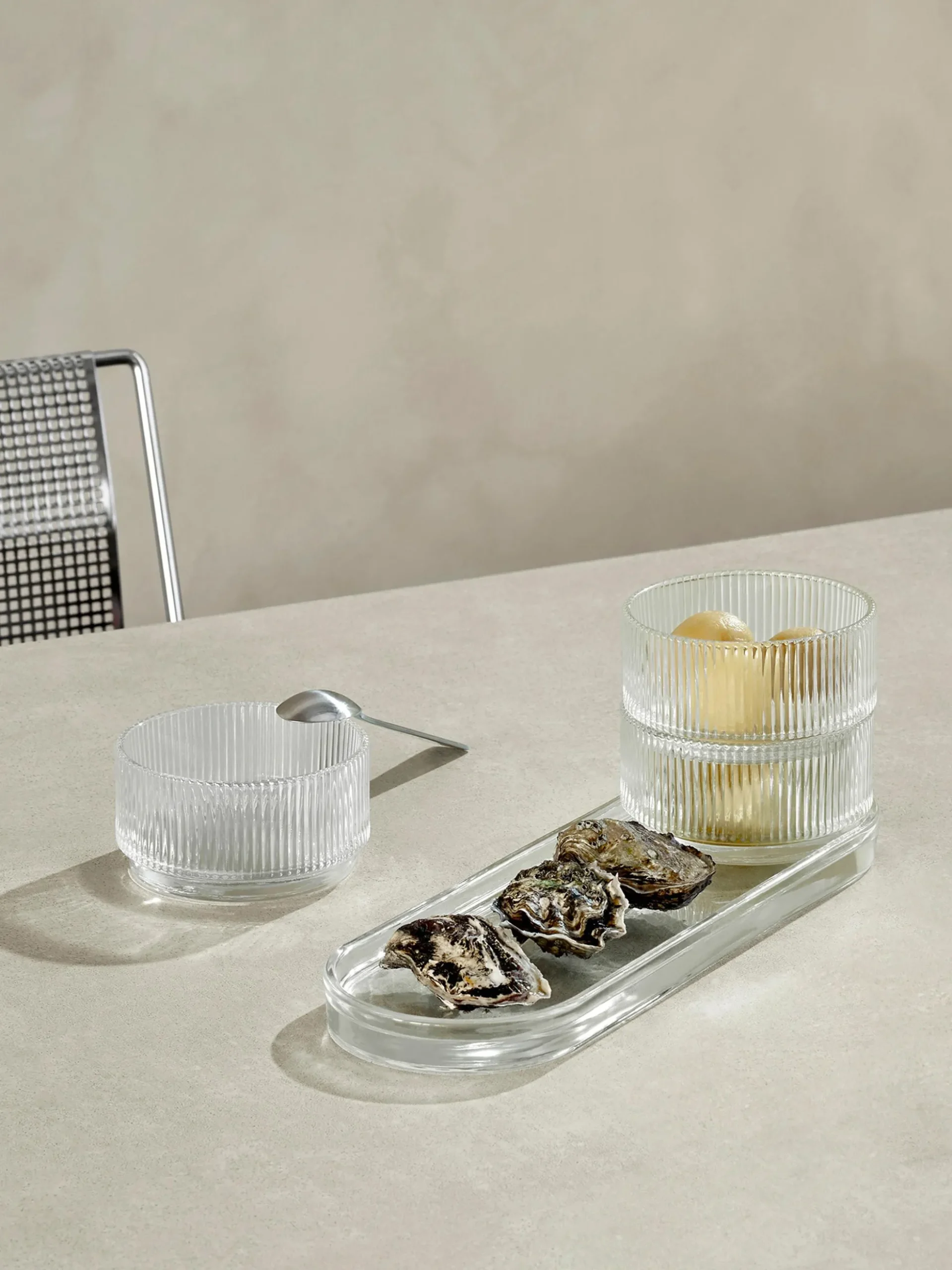 Set ciotole con vassoio Pilastro
