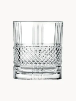 Set di 6 bicchieri da long drink in cristallo con motivo in rilievo Brillante