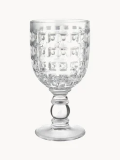 Set di 6 bicchieri da vino con motivo in rilievo Geometrie