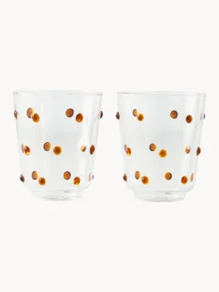 Set di 2 bicchieri in vetro borosilicato soffiato Nob