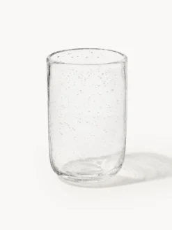Set di 4 bicchieri in vetro soffiato con bolle d'aria Hippolyte
