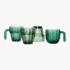Set di 4 bicchieri in vetro soffiato Stack-a-Cactus